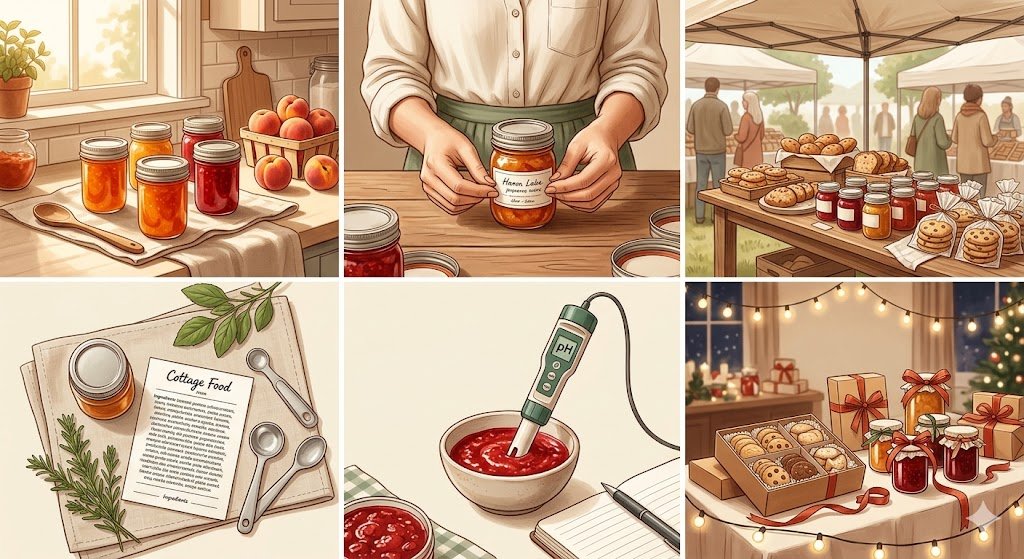 A digital pH meter probe testing a bowl of red jam or hot sauce for food safety
